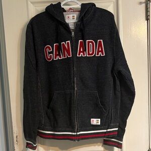 HBC Black Team Canada Olympic Zip-Up Hoodie